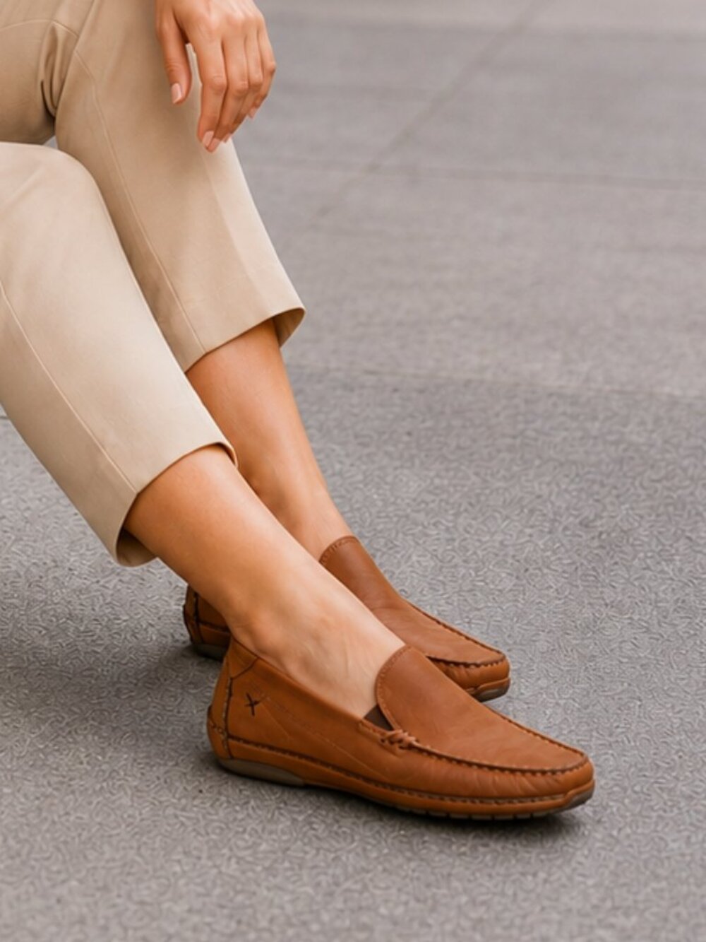 Pikolinos Brown Leather Slip On Loafers Driving Moccasins Women’s Size 37